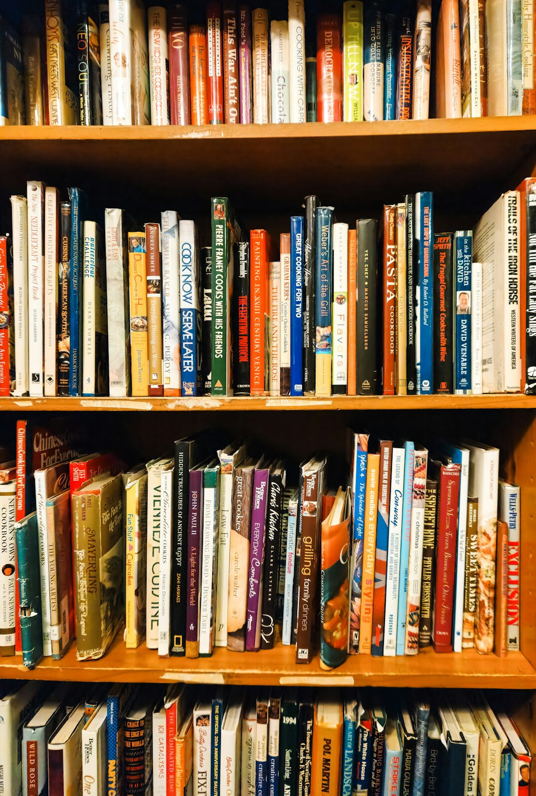 bookshelf with novels